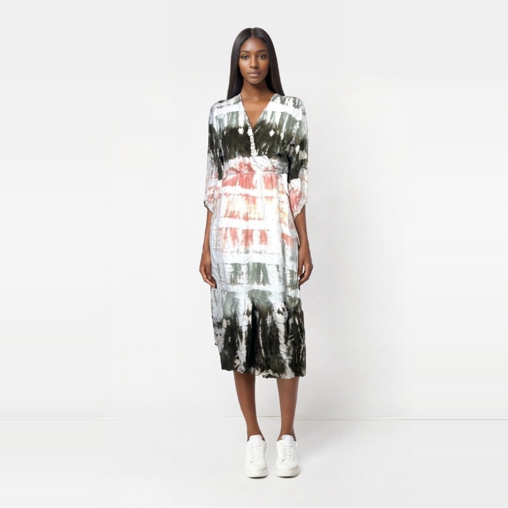 Young Fabulous & Broke Jillian tie dye maxi dress high low sz‎ XS